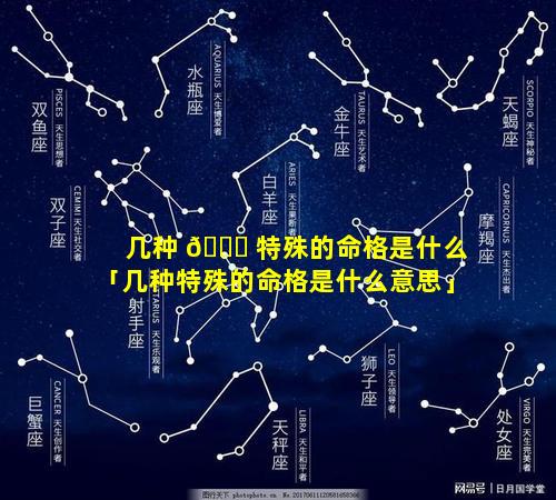 几种 🐅 特殊的命格是什么「几种特殊的命格是什么意思」